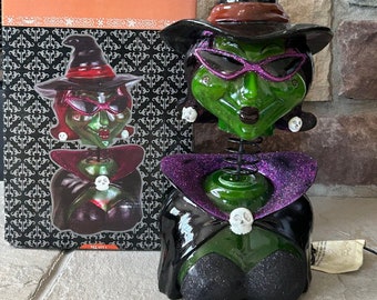 Vintage Halloween Witch Bobblehead LED Lamp - Target 2006 - 12.6"