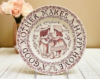 1974 Crownford China Mother's Day Plate: Norma Sherman Design - Etsy