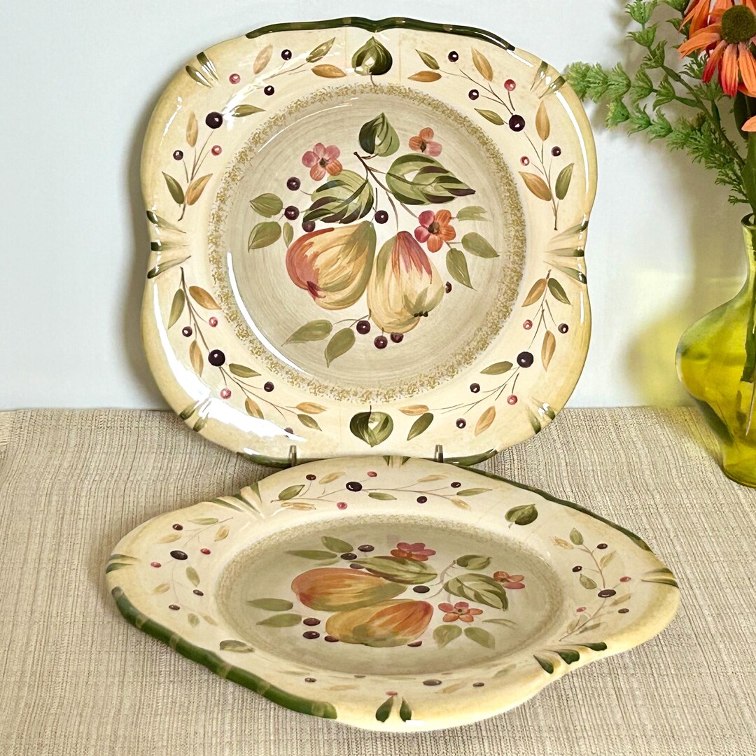 Set of 2 Certified International La Toscana Dinner Plates 11