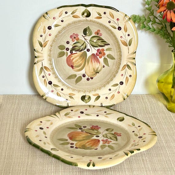 Set of 2 Certified International La Toscana Dinner Plates 11