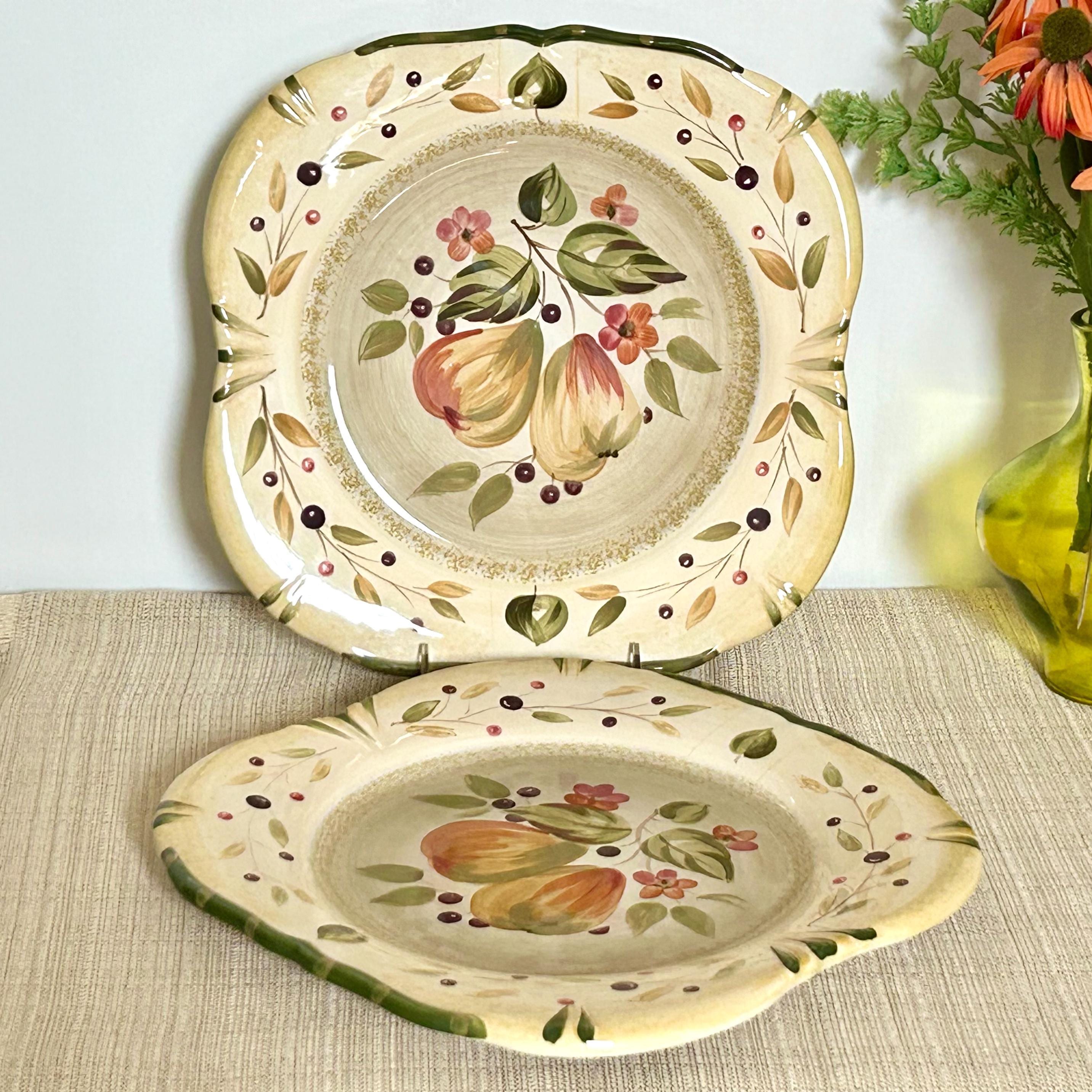 Tuscan プレート　菓子皿 Set of 2 Certified International La Toscana Dinner Plates 11