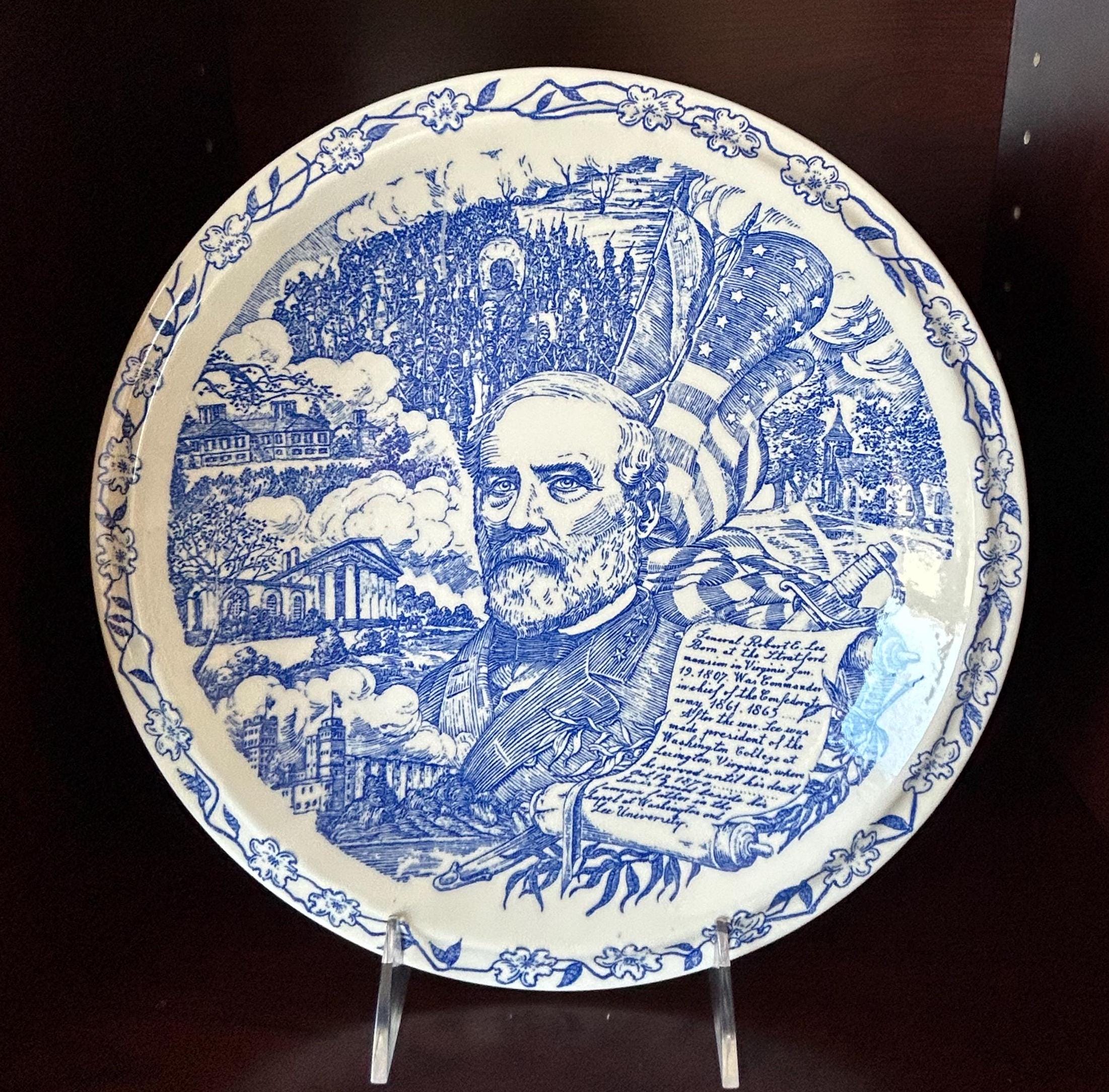 Rare 1942 Vernon Kilns Robert E. Lee Collector Plate (10 1/2