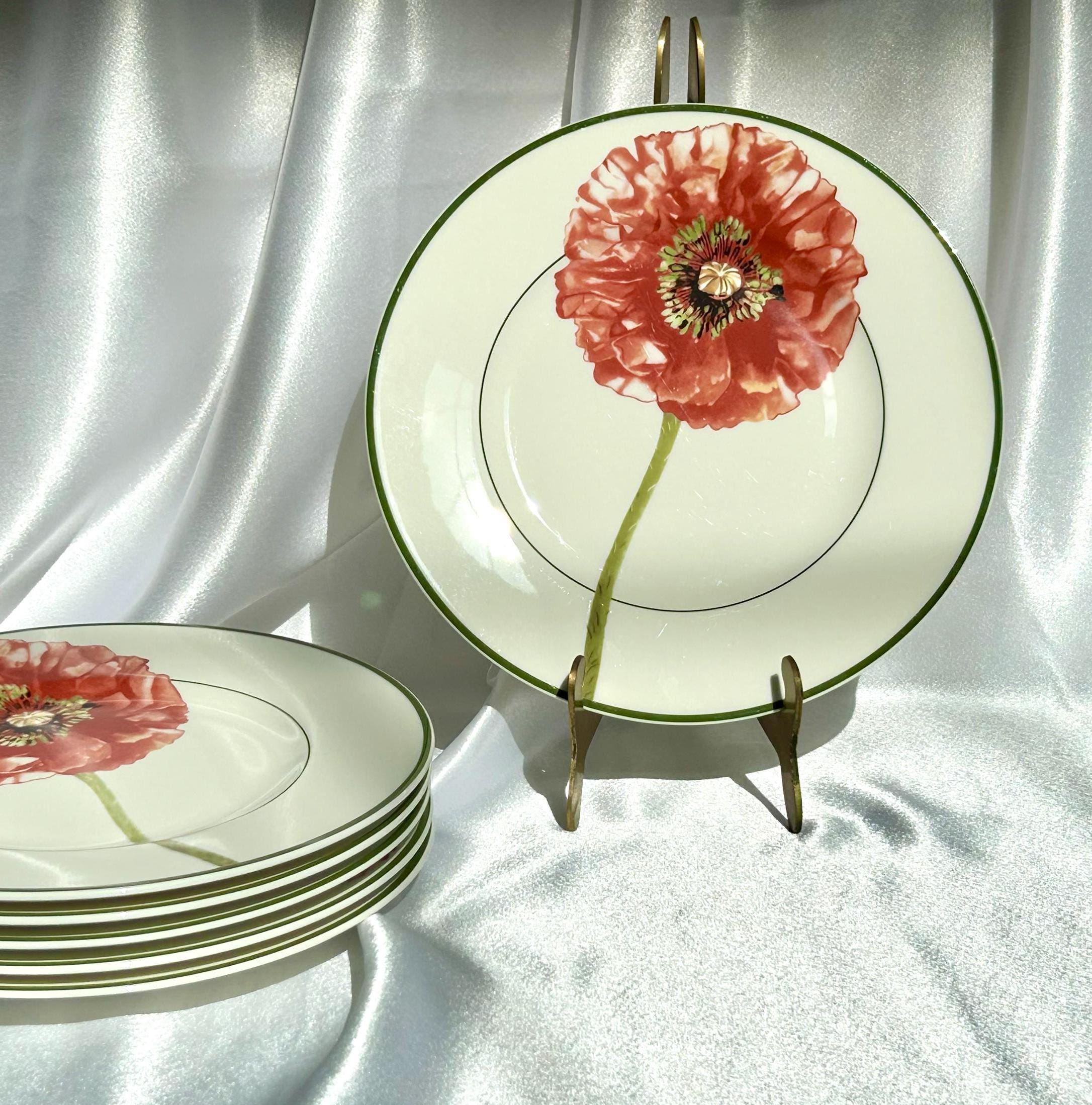 Vintage Villeroy & Boch Flora Poppy Plate: German Porcelain