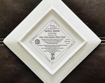 Vintage MLB Collector Plates: Babe Ruth, Mantle, Williams, Mays - Etsy