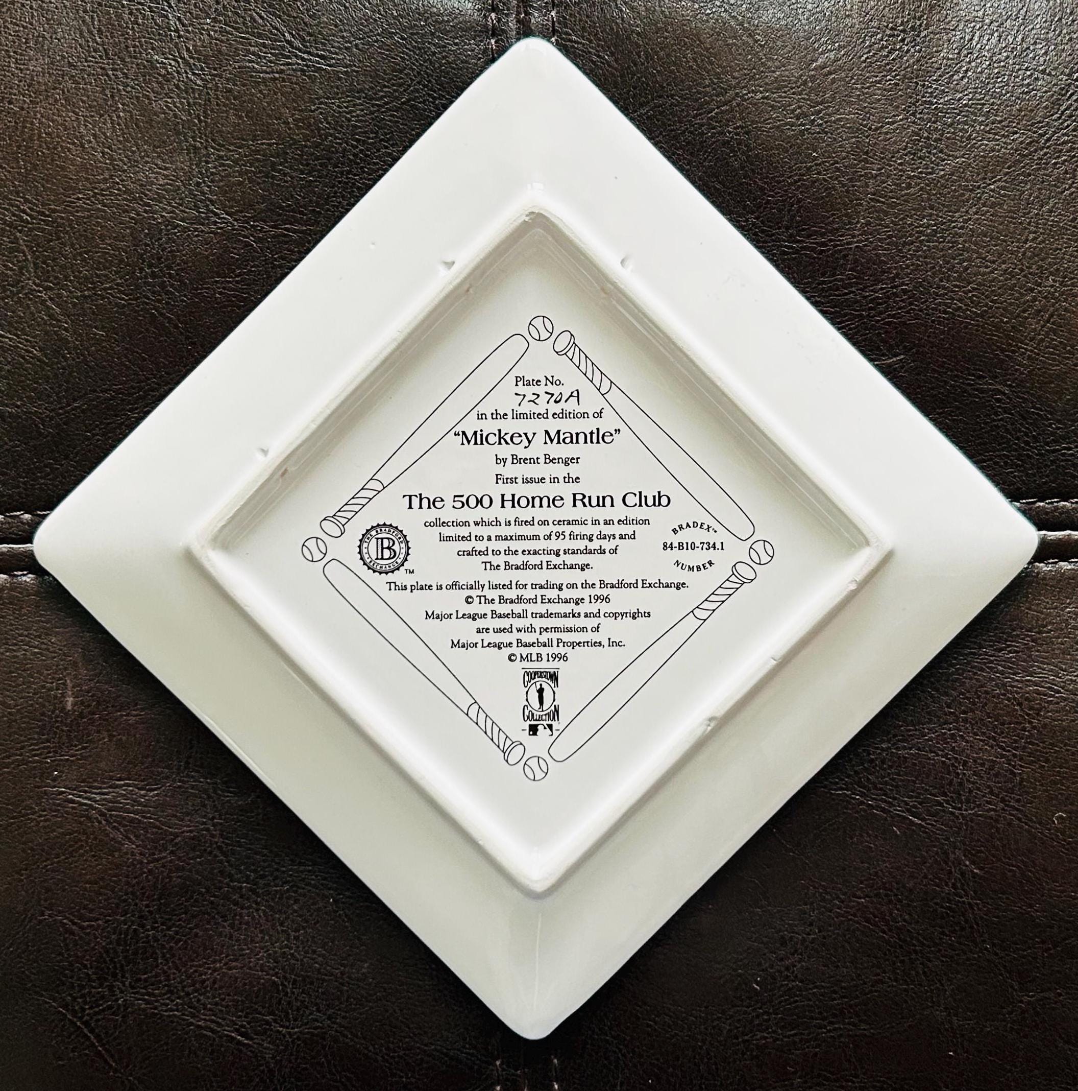 Vintage MLB Collector Plates: Babe Ruth, Mantle, Williams, Mays - Etsy