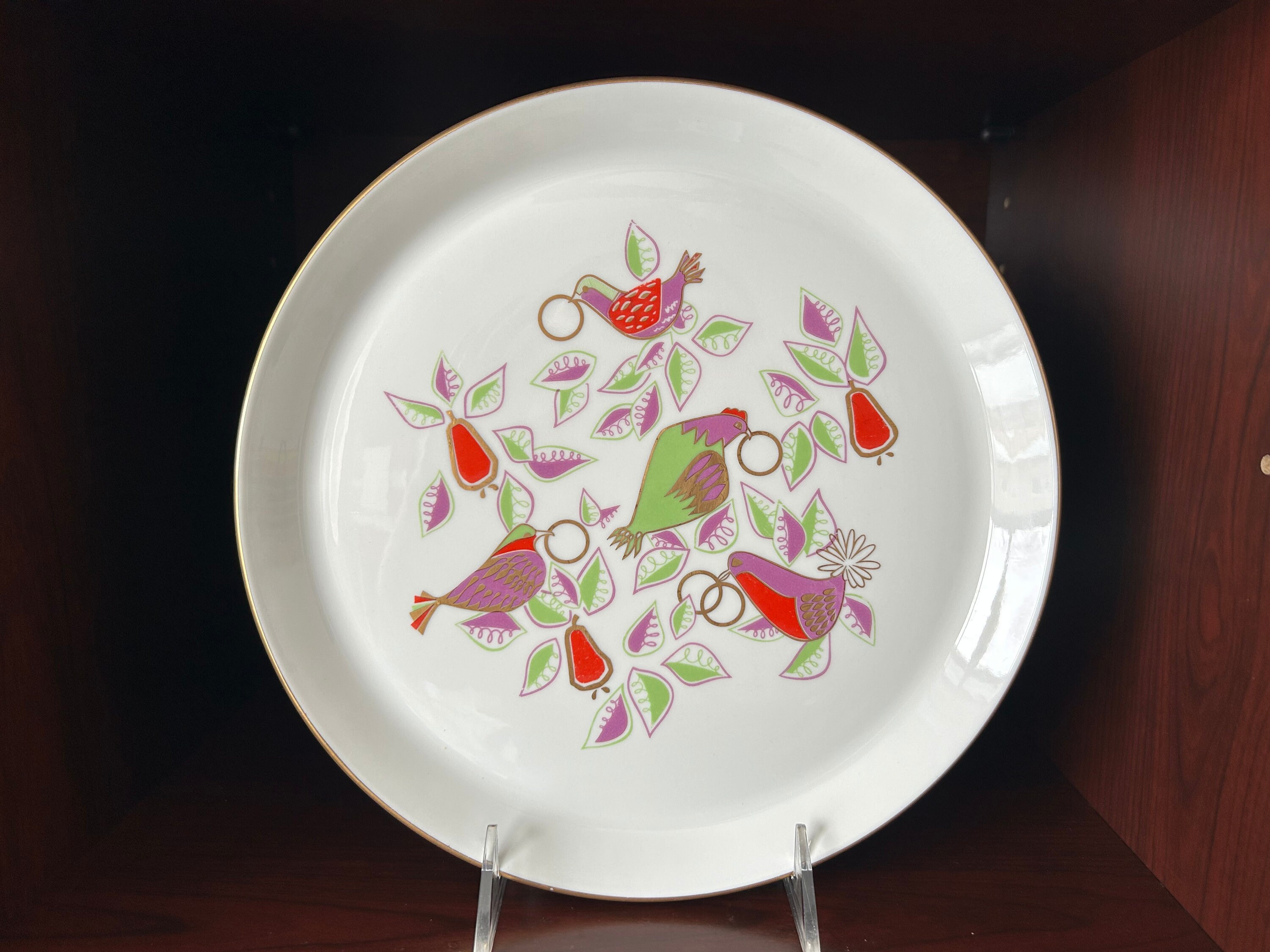 Vintage 1968 Shenango Christmas Dinner Plate: Twelve Days of