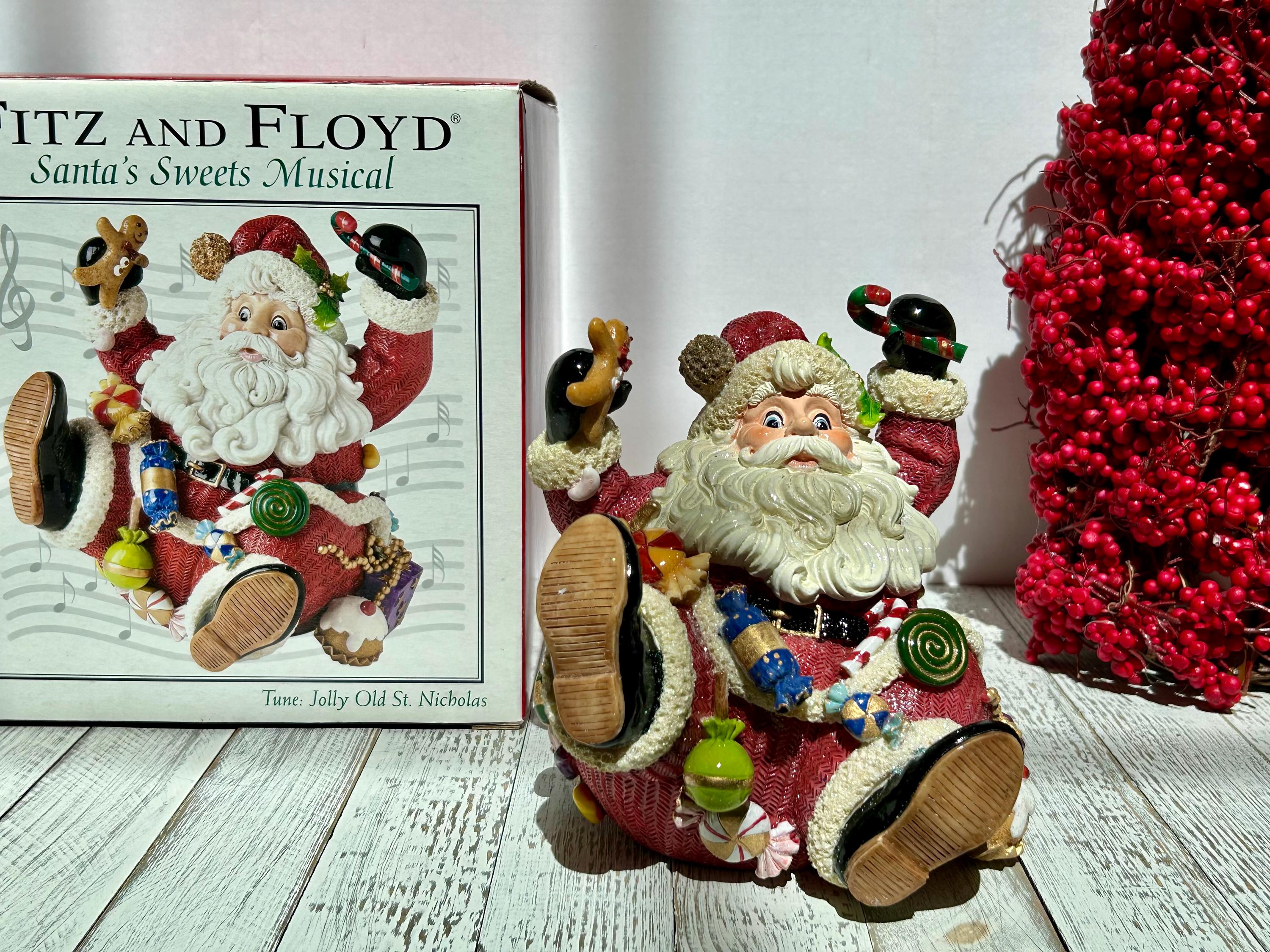 Fitz and Floyd Santa Figurine - Etsy