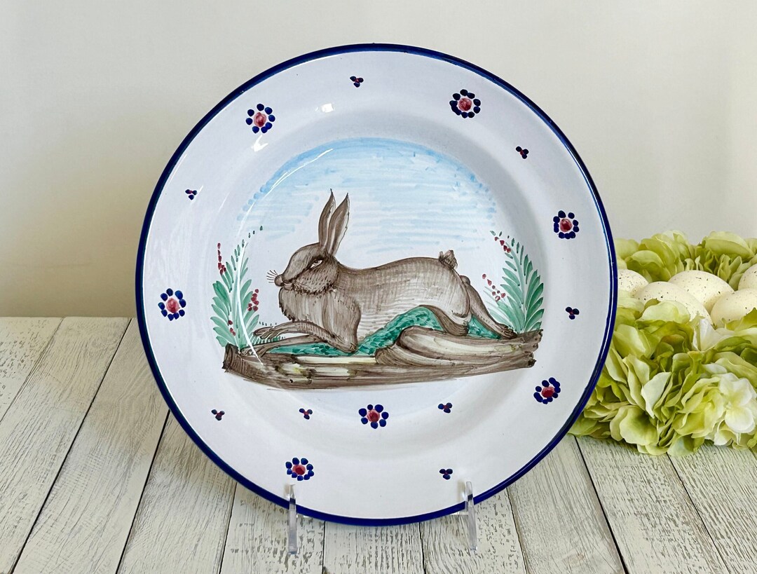 Vintage Mid-century ARS DERUTA Italy Hand Painted Ceramic Bunny ...
