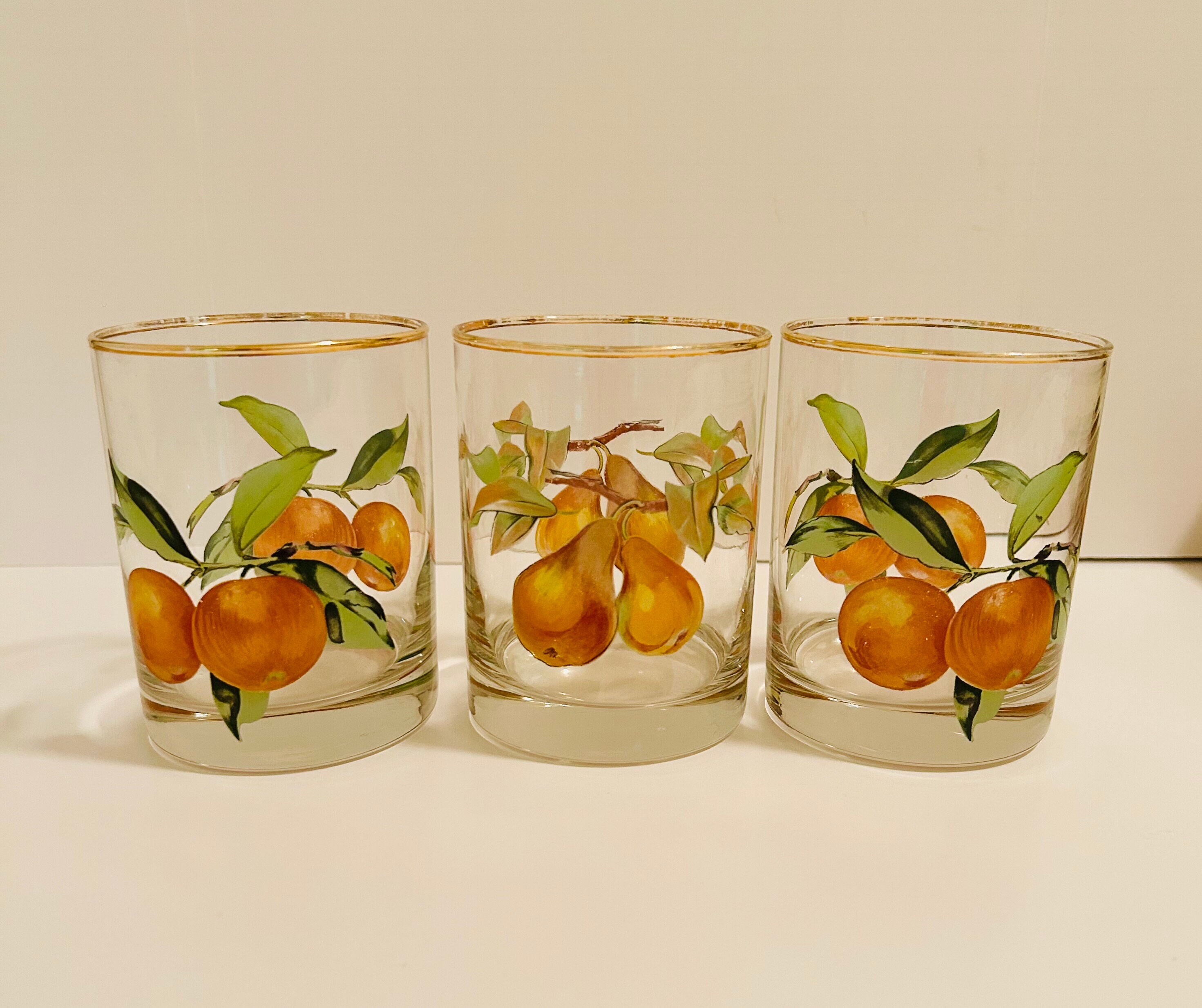 Vintage Royal Worcester Double Old Fashioned Gold Rim Glass