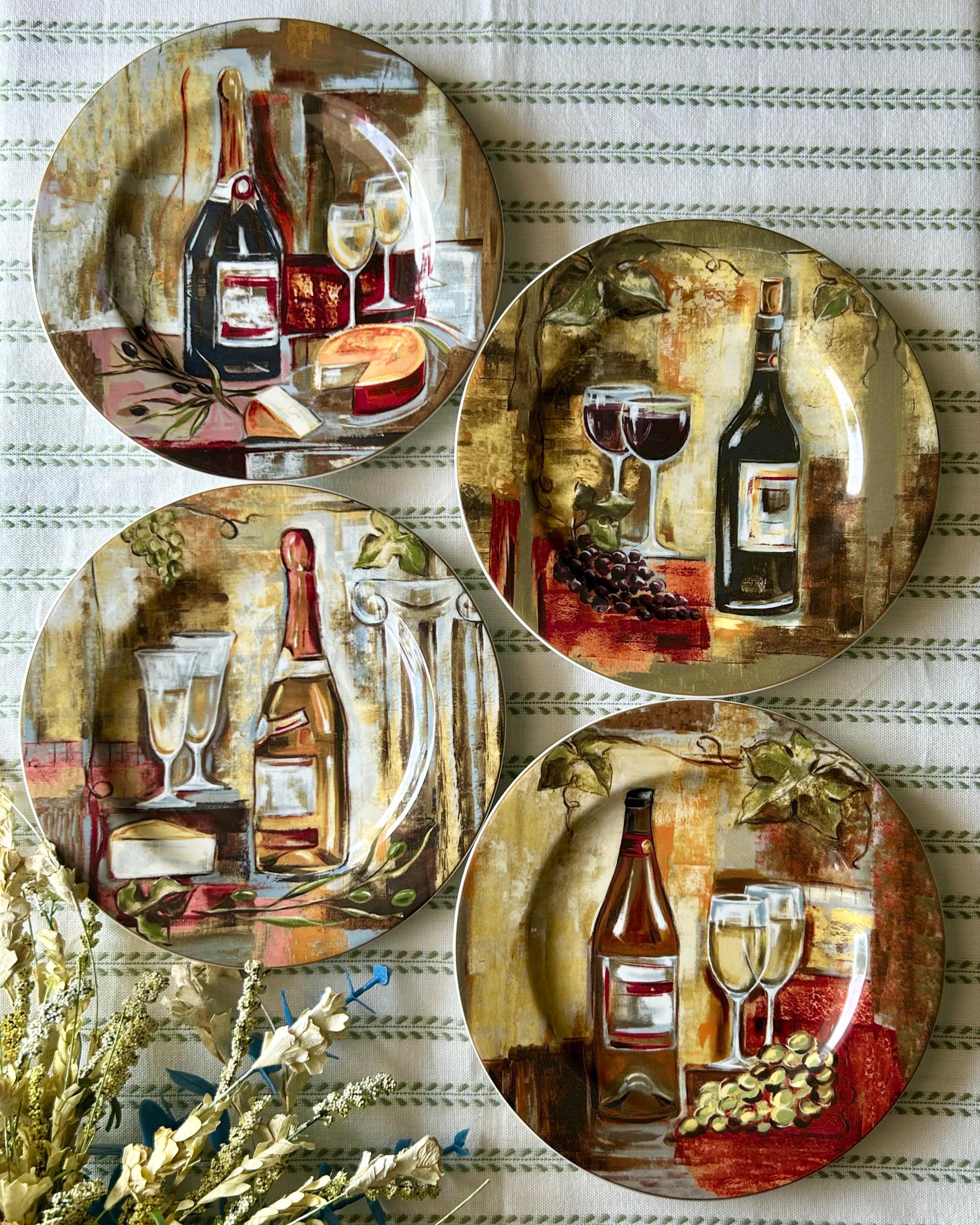 Italian Wine Plate - Etsy