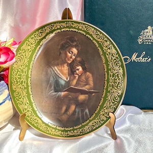Vintage Mother&#39;s Love Collectible Plate Story Time by Irene Spencer PICKARD China USA 1970s, Vintage Mother&#39;s Day Gift, Mother Gift VTG Deco