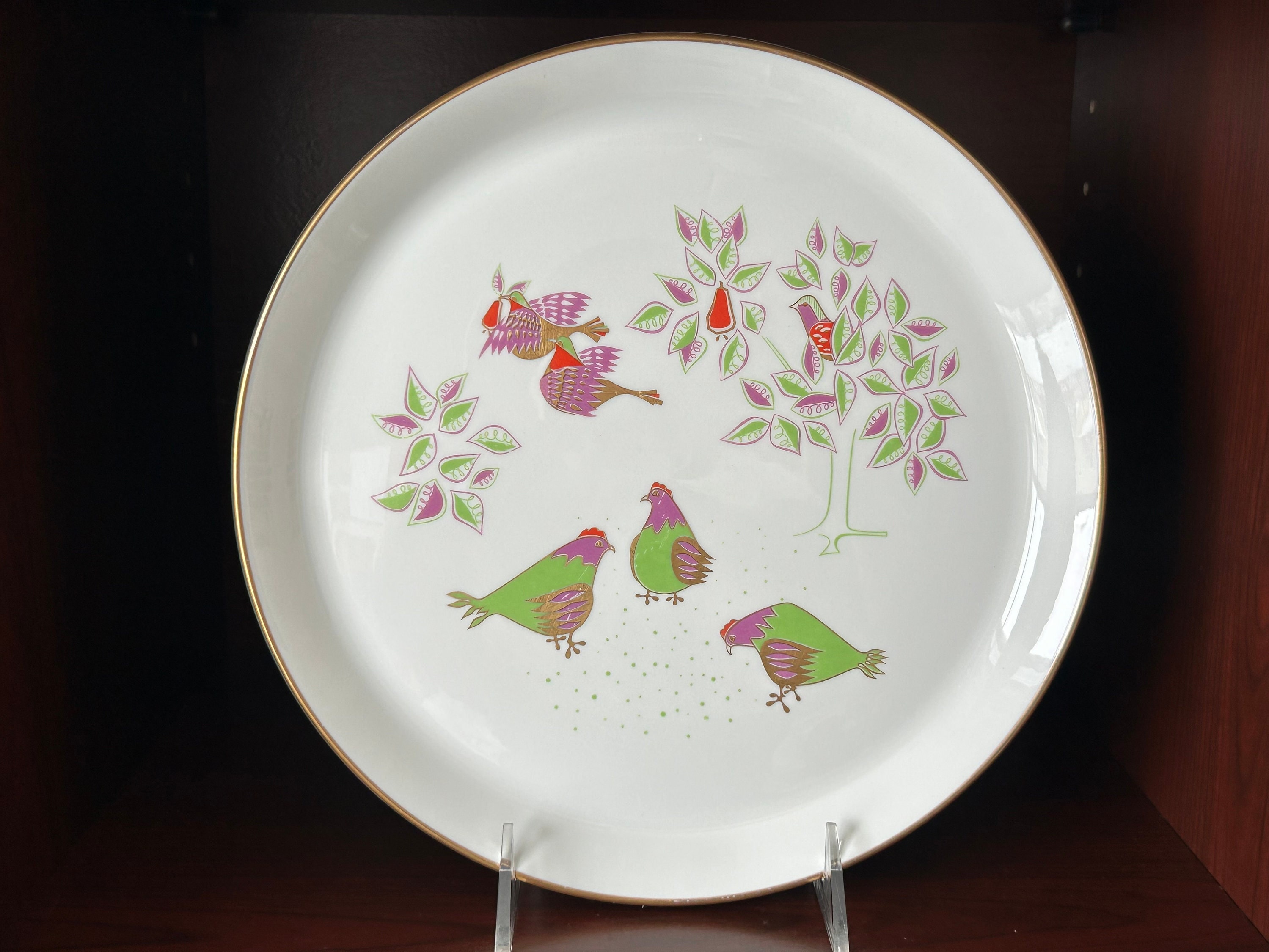 Vintage 1966 Shenango Christmas Dinner Plate: Twelve Days of