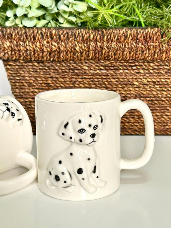 Vintage Otagiri Dalmatian Puppy Mugs, 1970s Japan Ceramic Dog Mugs, Cute  Puppy Coffee Cups, Collectible Dog Japan Cups