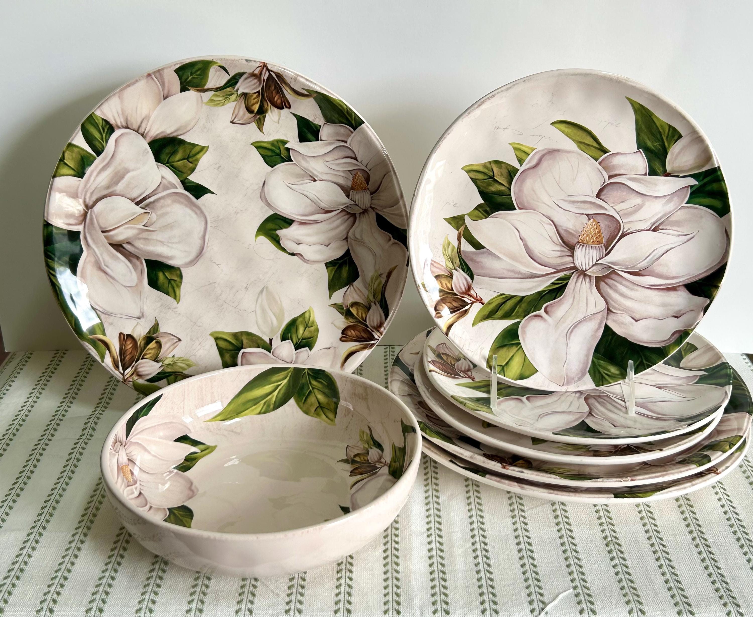 Magnolia Dinnerware Set - Etsy