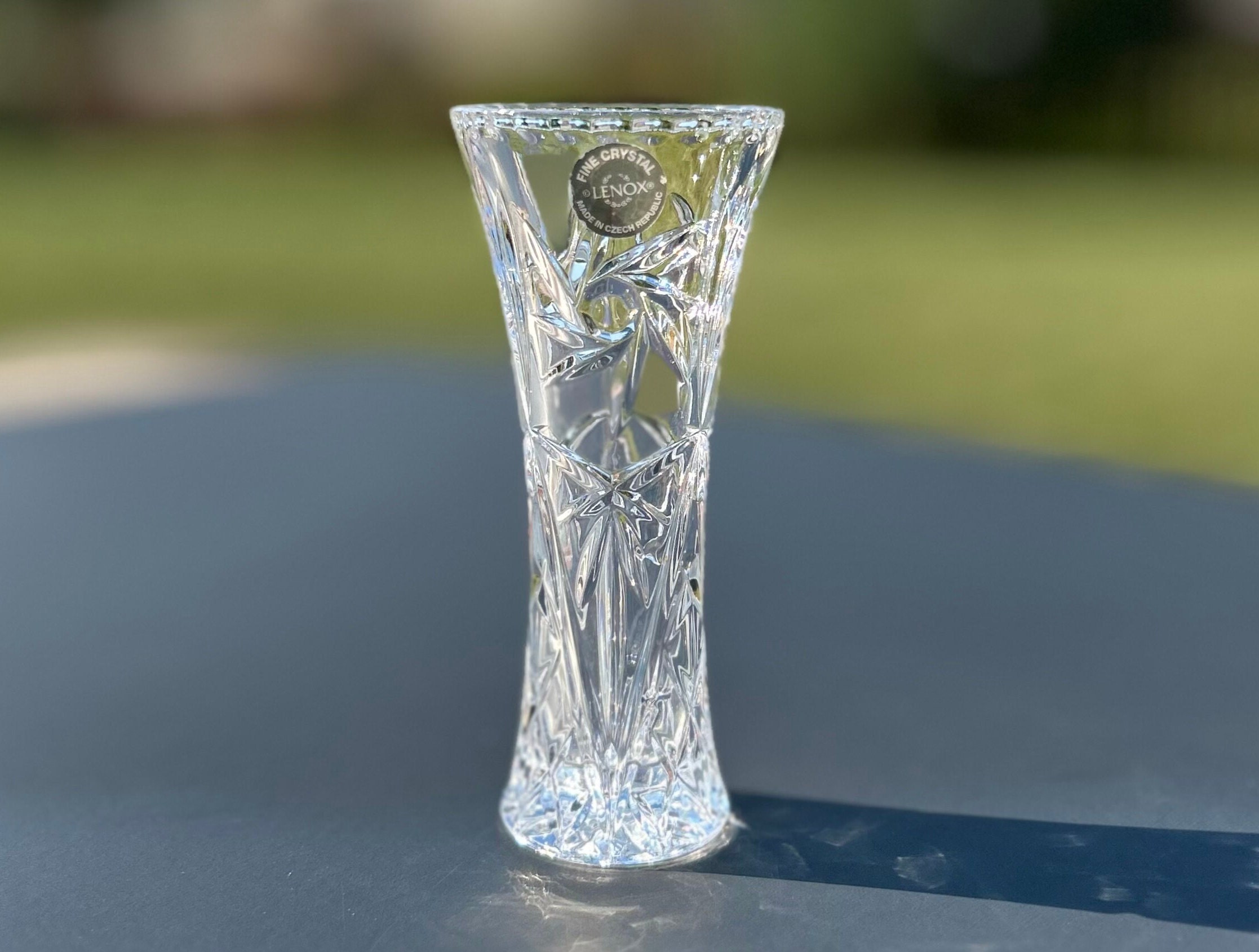 Vintage Lenox Crystal Star Vase Tall Vase Shabby Chic Vintage Living