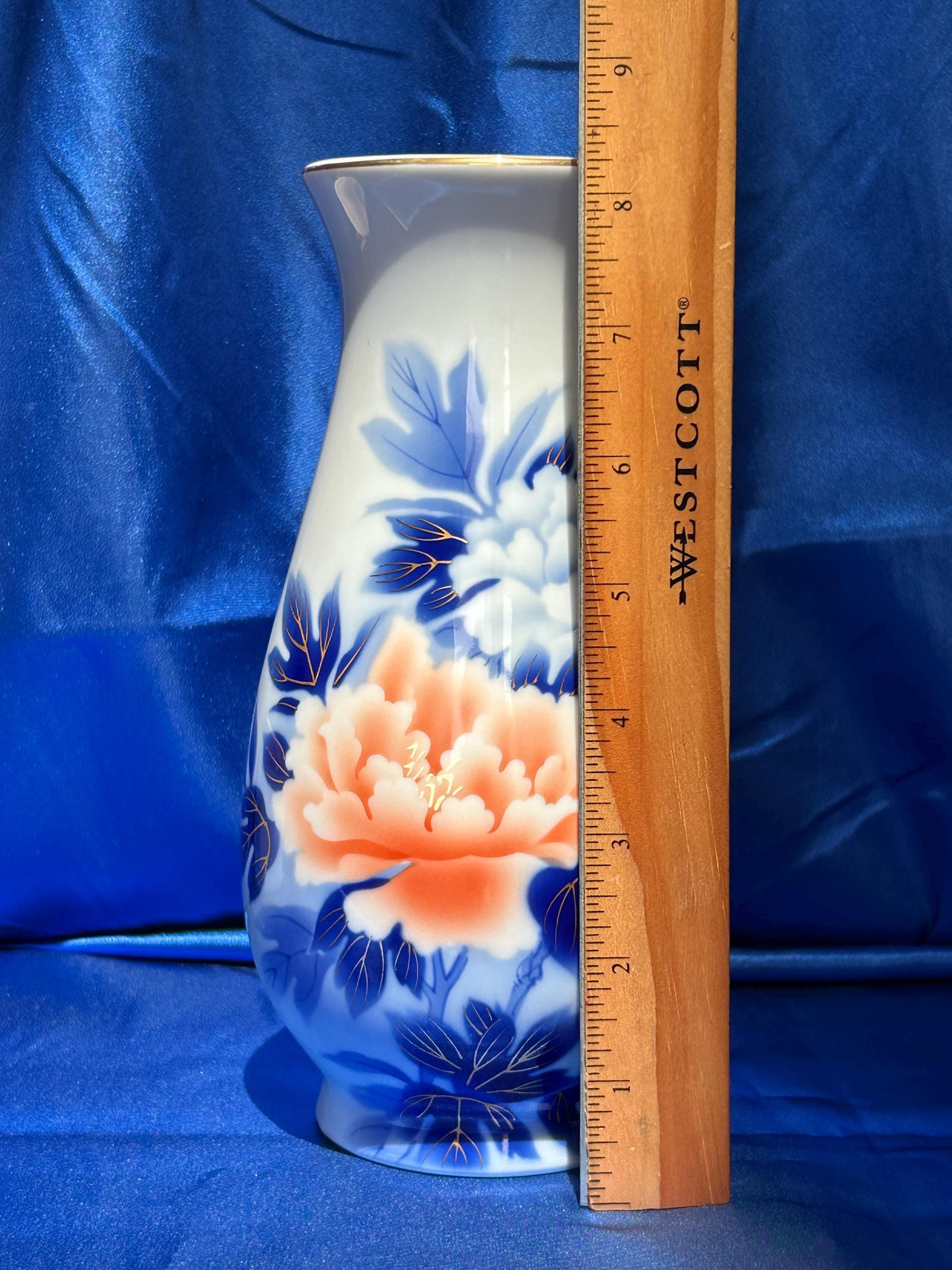 その他 Fukugawa Porcelain Vase VINTAGE Fukagawa Arita JAPANESE Porcelain VASE Cobalt Blue & Gold