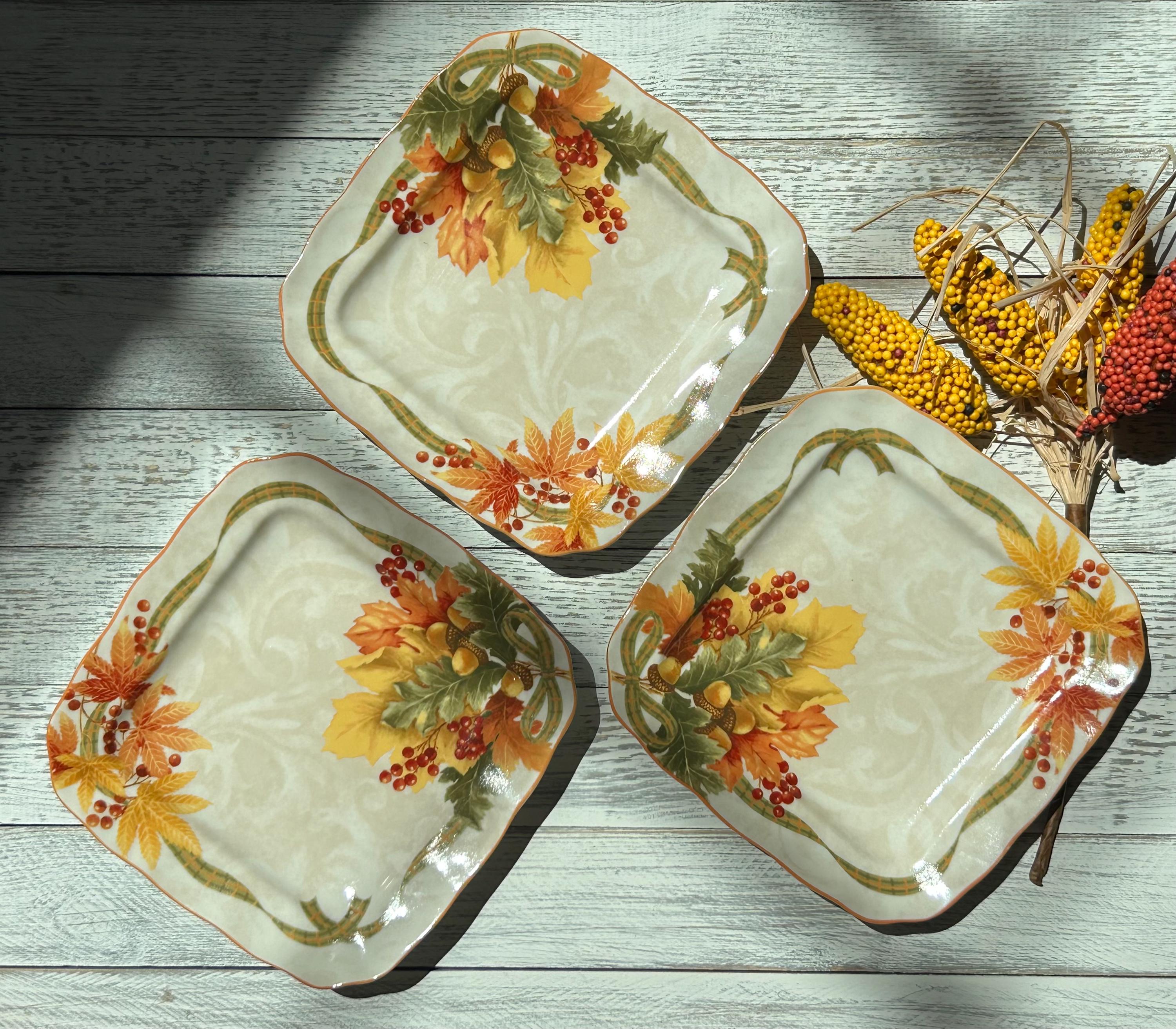 Autumn Appetizer Plates Etsy