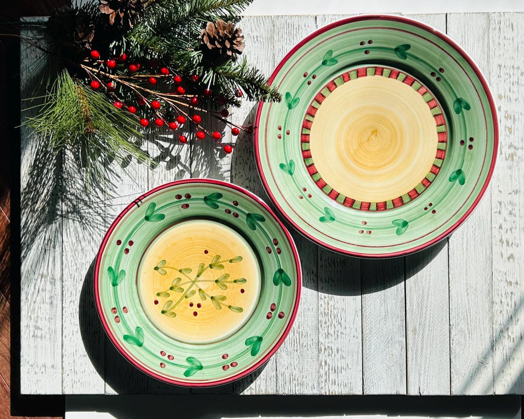 Caleca Vintage Caleca Ribes Dinner Plate Lunch Plate | Hand Painted Italian ...