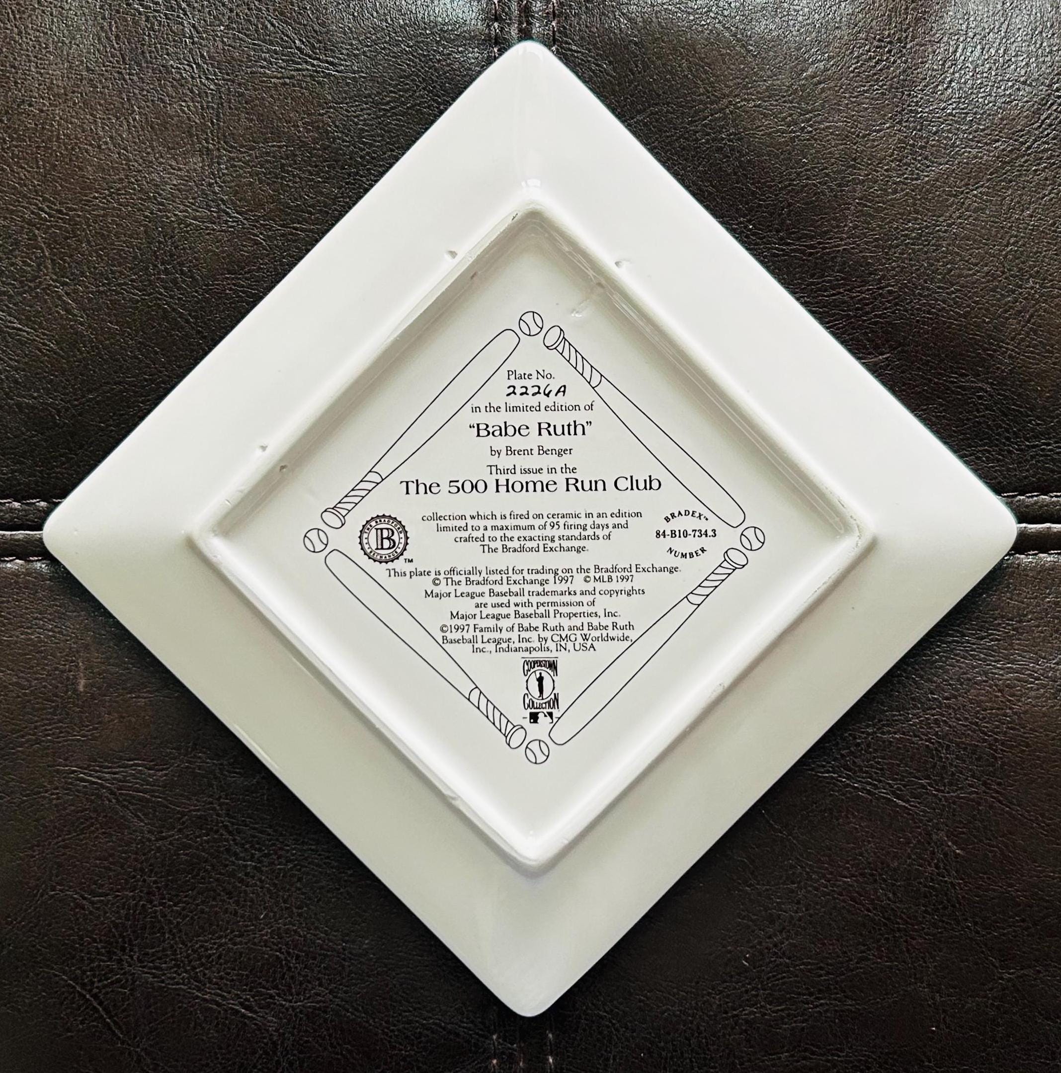 Vintage MLB Collector Plates: Babe Ruth, Mantle, Williams, Mays - Etsy