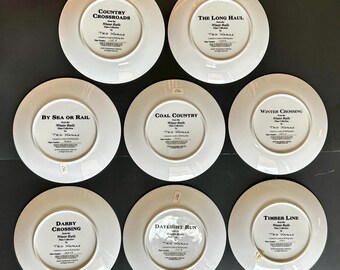 Vintage Winter Rails Train Plate Collection by Ted Xaras