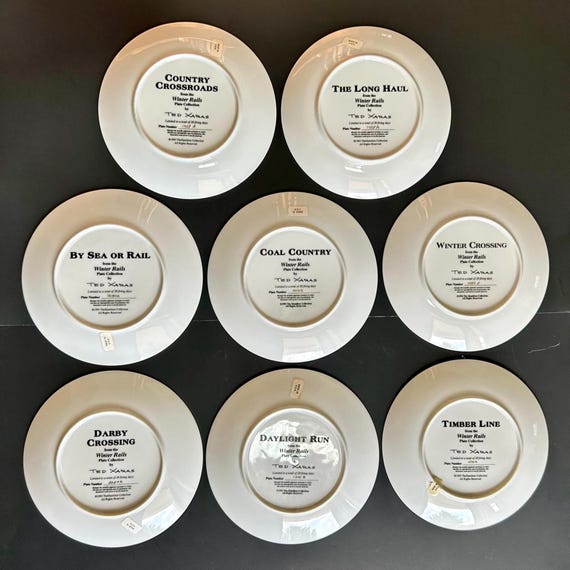 METROPOLITAN RAILWAY アンティークプレート Vintage Winter Rails Train Plate Collection by Ted Xaras