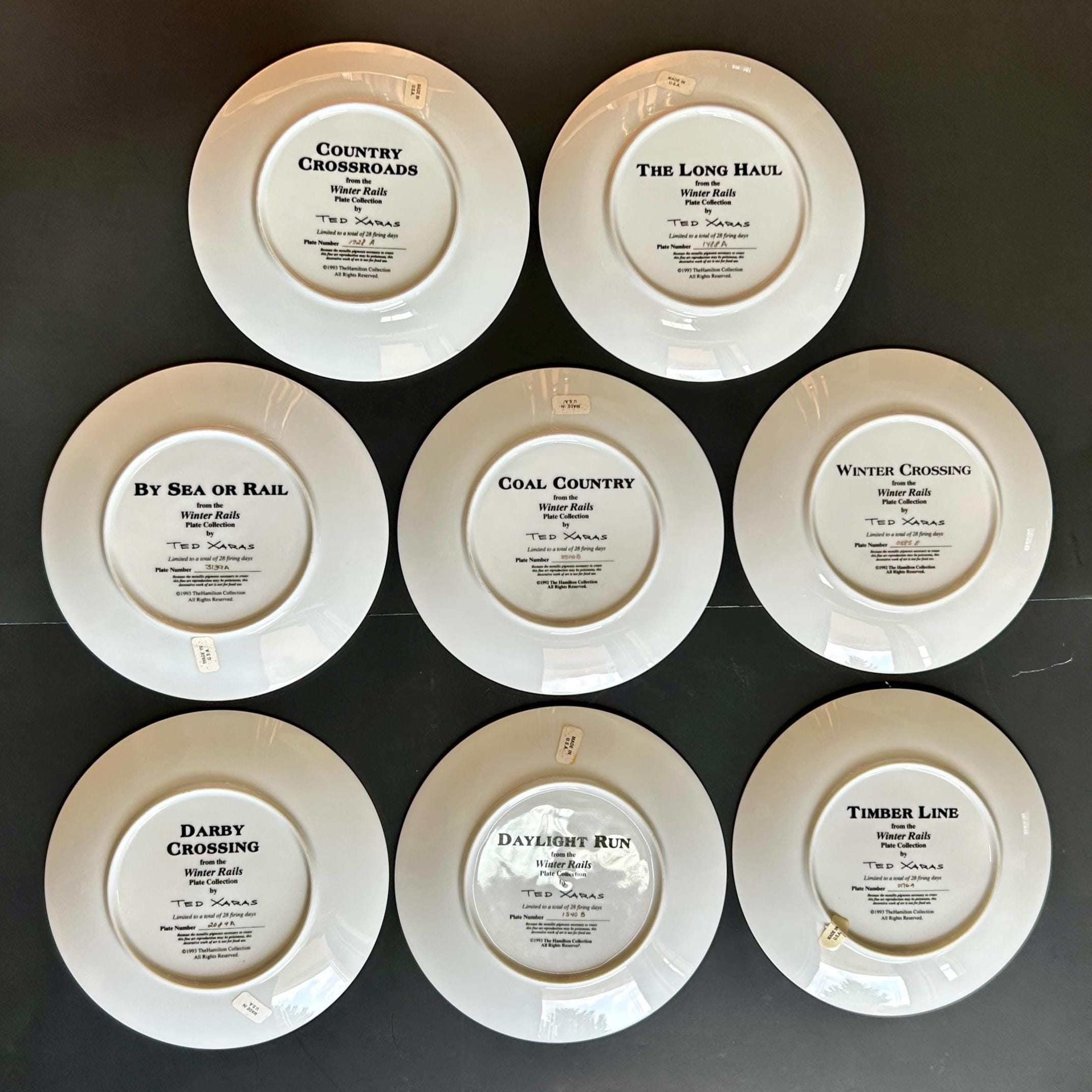 Vintage Winter Rails Train Plate Collection by Ted Xaras