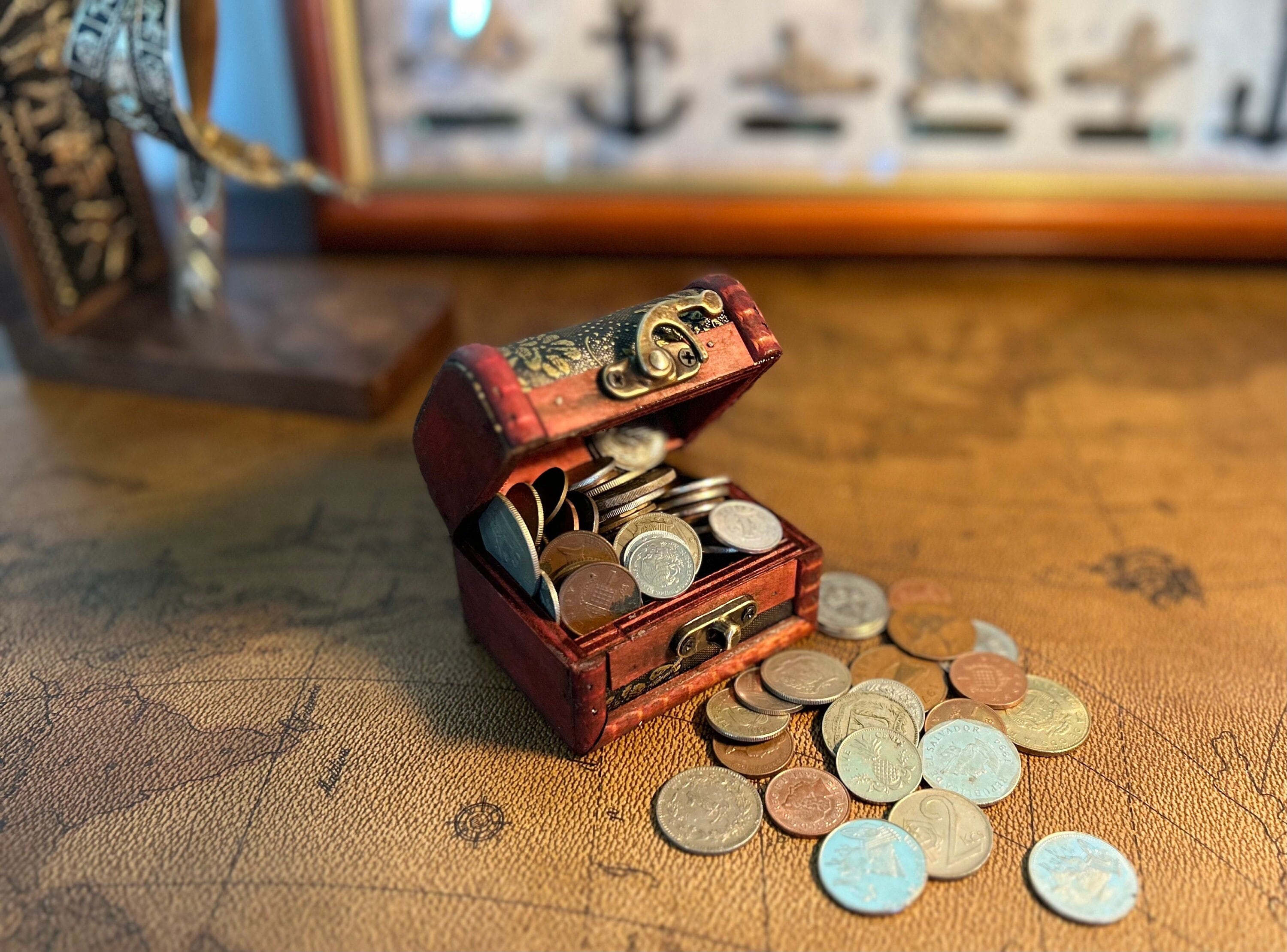 Vintage Foreign Coins for Collectors | Treasure Chest Full