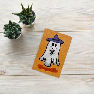 Piccola cartolina strega fantasma 4" x 6"