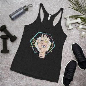 Witchy Palm Racerback Tank: Mind&#39;s Eye Esoteric Design