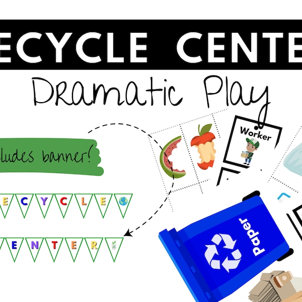 Recycle Center Dramatic Play Printable Set