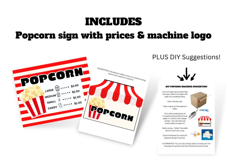 Dramatic Play Movie Theater Printable - Etsy