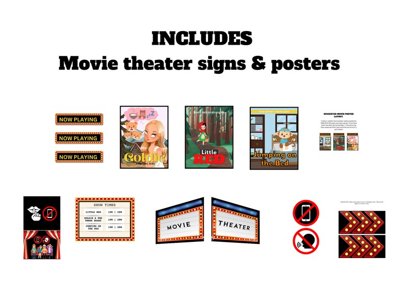 Dramatic Play Movie Theater Printable - Etsy
