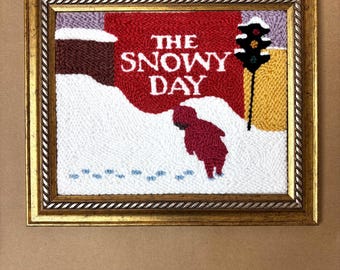 The Snowy Day Book Fiber Art