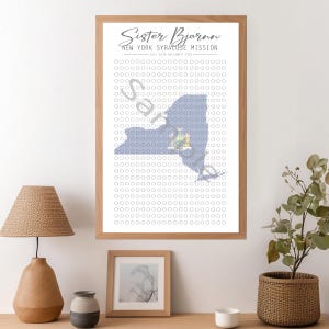 Custom LDS Missionary Daily Countdown Poster / Tracker (Sister)