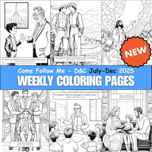 Come Follow Me Coloring Packet for Kids | LDS Printable Coloring Pages July-December 2025 Doctrine & Covenants