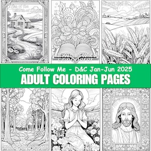 Come Follow Me Coloring Packet for Adults/Older Kids | LDS Printable Coloring Pages January–June 2025 Doctrine & Covenants