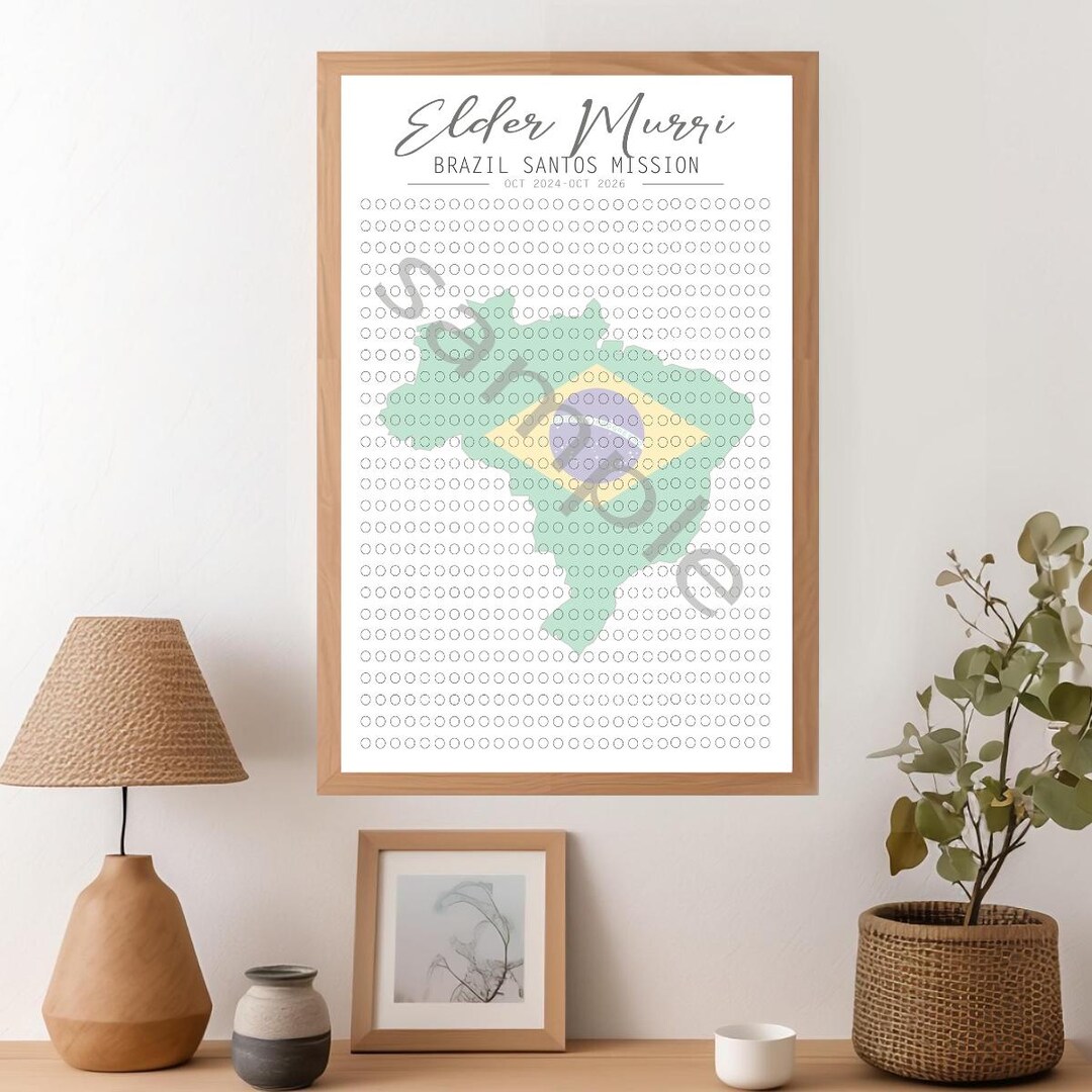 Custom LDS Missionary Daily Countdown Poster / Tracker (elder) - Etsy