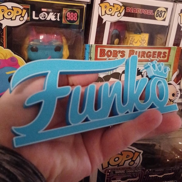 Funko Pop Logo Sign Digital File Only for 3D printing Wall decor/ Cake topper/ Collector / gift/ logo sign/ Funko pop sign