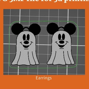 Halloween Ghost / Minnie bat/ Mickey Ghost / Halloween Bundle 3d printing Files / Jewelry / earrings / tier tray decor / cake topper 3MF