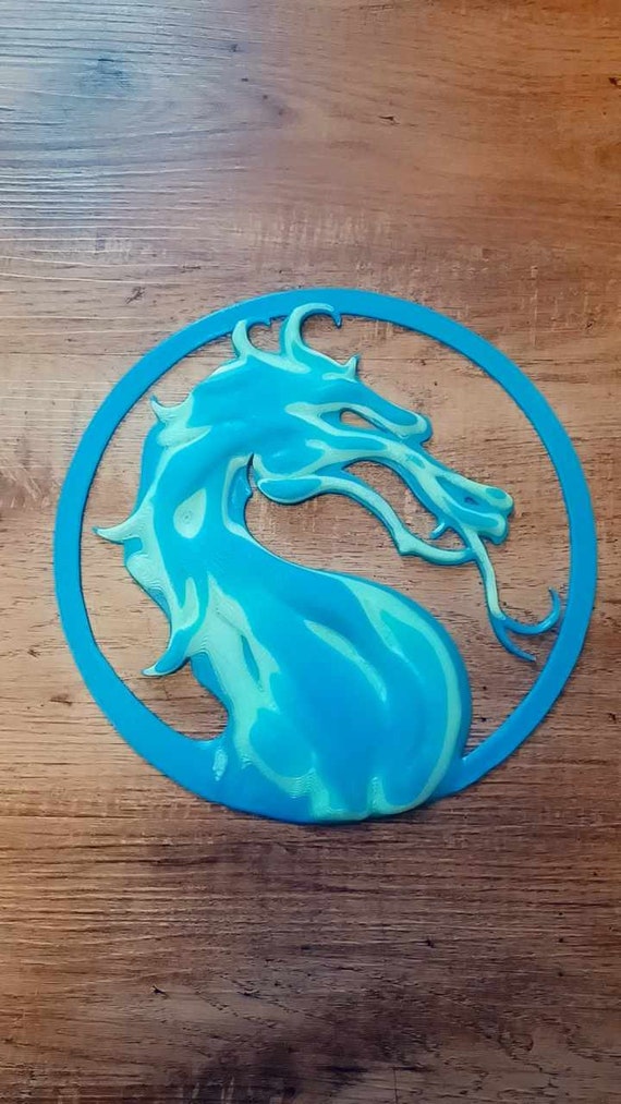 Mortal Kombat logo / Gaming wall art / Wall decor file for 3D printing / Cake topper / Digital download/ Single Extruder printer file