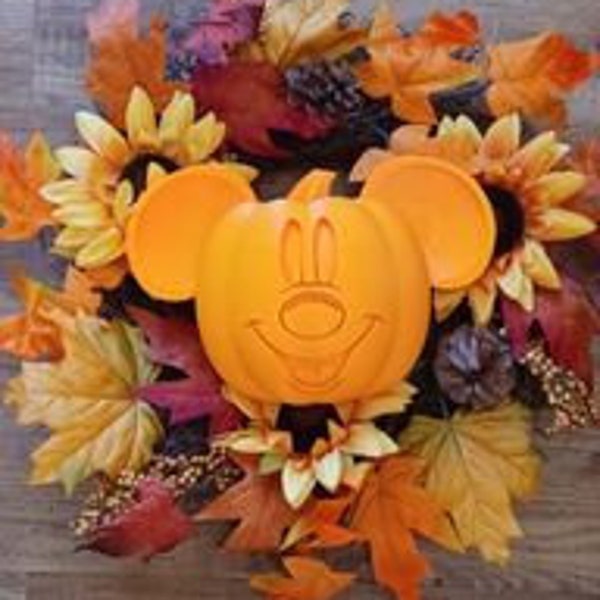 Pumpkin Halloween Decor / 3D printing file only/ no physical item/ Mouse pumpkin Wreath decor file / fall wreath/ gift/ tiny pumpkin decor