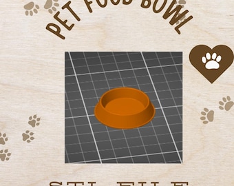 Pet food bowl Miniature / Food bowl for pets / Digital download / Doll mini decor / Pretend play / doll house items