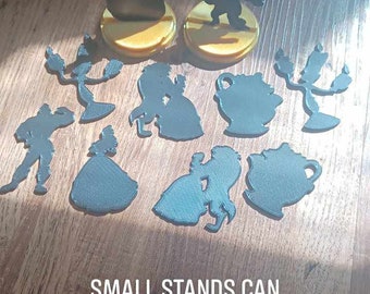Personaggi de La bella e la bestia / Coriandoli / Personaggi di Belle Beast Lumiere Mrs Potts / File di stampa 3D / File di taglio Cricut / SVG 3MF PNG