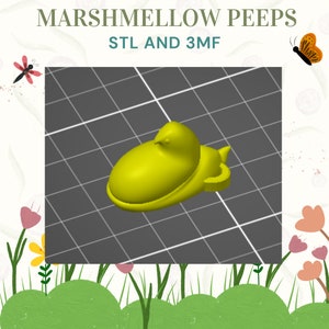 Marshmallow pulcino peep con loop / file di download digitale / file di stampa 3d di Pasqua / PEEP