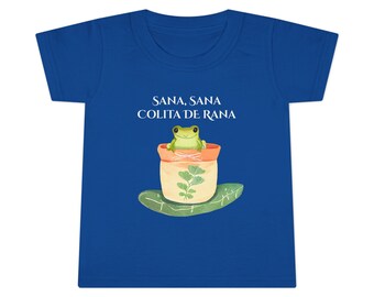 Sana Colita de Rana, Dicho Español, Péruvien, Pérou, cadeau pour tout-petit, petite grenouille, dicton espagnol, cadeau de baby shower, T-shirt pour tout-petit