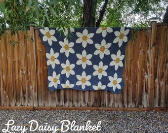 Lazy Daisy Blanket Crochet Pattern
