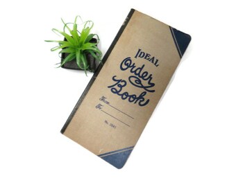 Vintage 1950&#39;s IDEAL Order Book No. 2041  |  Unused Old Office Record Keeping Journal  |  Business Buy and Sell Office Supply Book