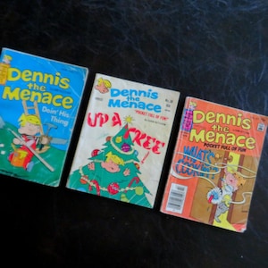 Vintage Dennis the Menace 1977-1979 Digest Comic Books Three &#39;Tattered N&#39; Torn&#39; Fun Reads of the Past by Hank Ketcham