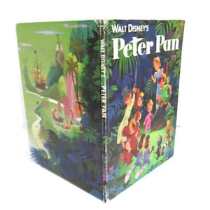 Vintage A Golden Book 1974 Walt Disney&#39;s Peter Pan Book from the Motion Picture based on Story by Sir James M Barrie Large Illustrated Book