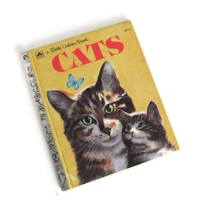 A Little Golden Book 1976 &quot;Cats&quot; by Laura French Illustrated by Mel Crawford Old Children&#39;s Story Book about Cats